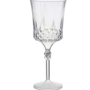 Set 4 Clear Plastic Wine Glass